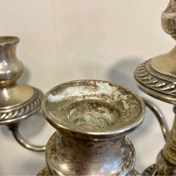 Vintage Pair Sol Goldfeder George III Sheffield Silver Plated Candelabra 19" - Picture 16 of 16